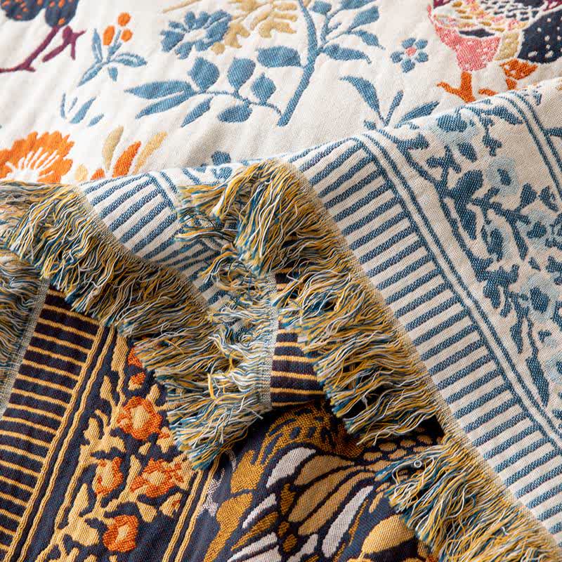 Trapunta in garza di cotone con motivo floreale a forma di pollo della fattoria - image 3