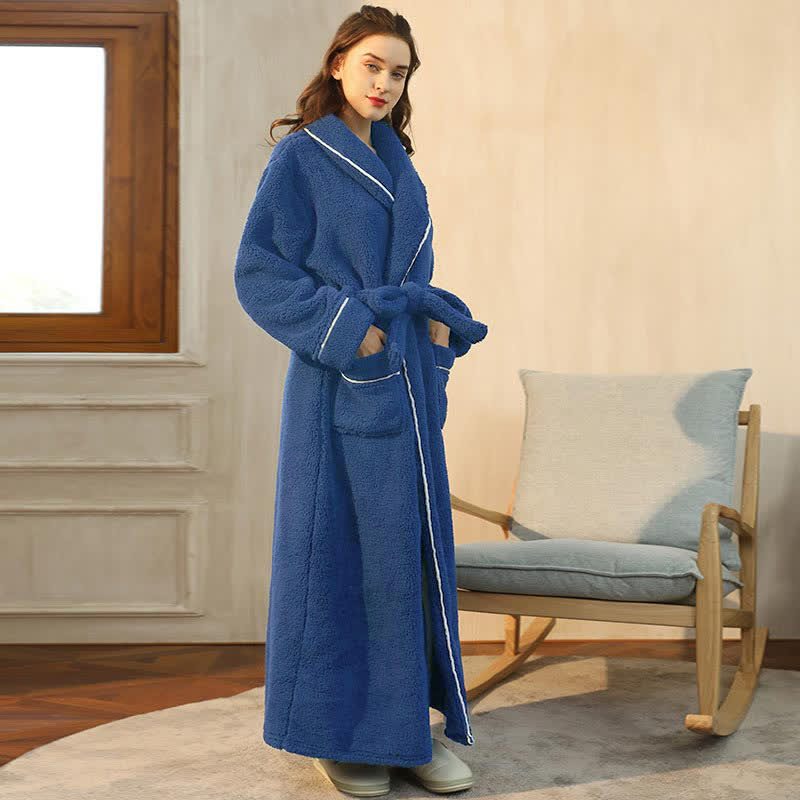 Pigiama lungo in pile Ownkoti Comfy - Marina - Donne: 3XL - image 8