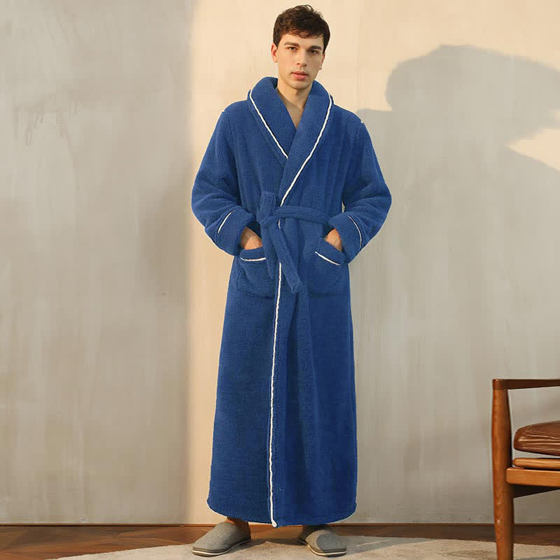 Pigiama lungo in pile Ownkoti Comfy - Marina - Uomo: 3XL - image 9