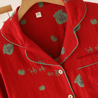 Pigiama in cotone Lucky Persimmon - image 5