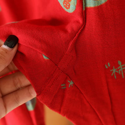 Pigiama in cotone Lucky Persimmon - image 13