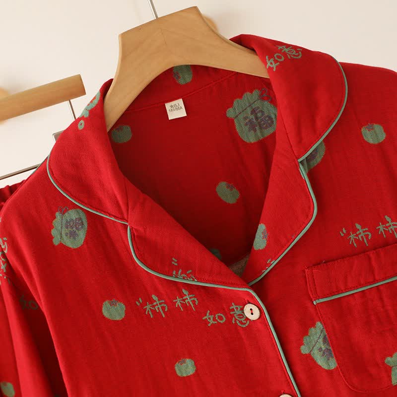 Pigiama in cotone Lucky Persimmon - image 4