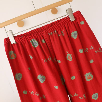 Pigiama in cotone Lucky Persimmon - image 12