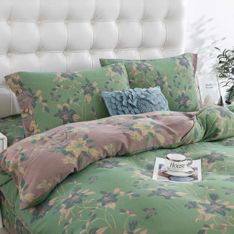Elegante set di biancheria da letto in garza di cotone Lily (4 pezzi) - image 1