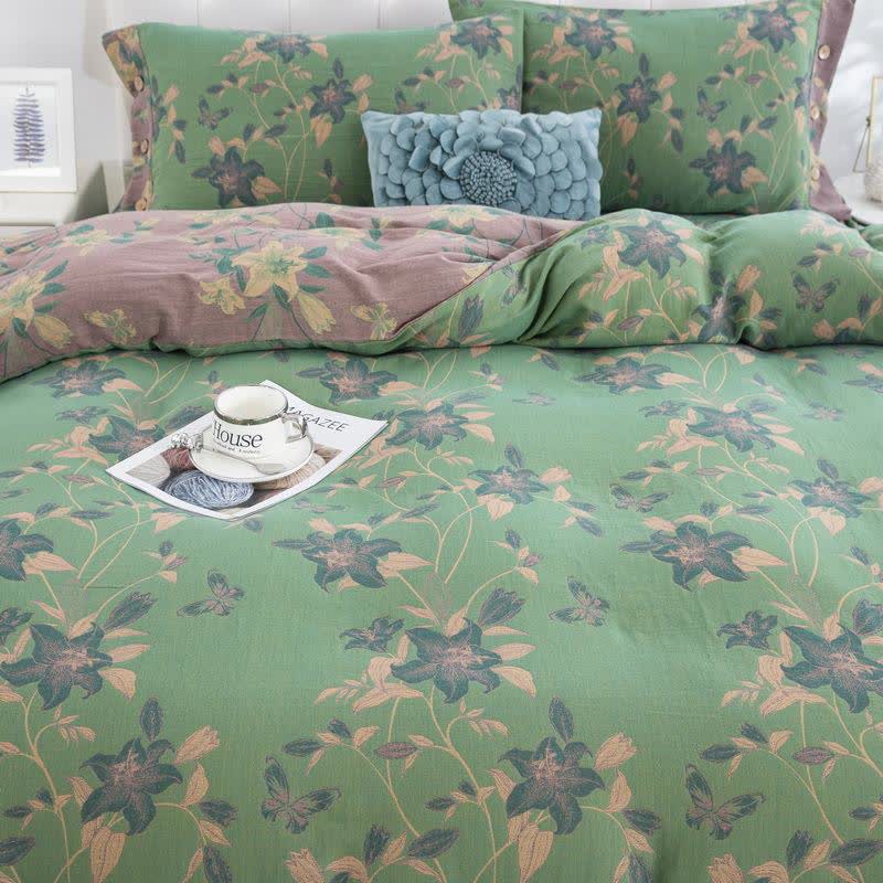 Elegante set di biancheria da letto in garza di cotone Lily (4 pezzi) - image 3