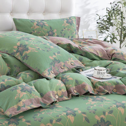 Elegante set di biancheria da letto in garza di cotone Lily (4 pezzi) - image 4