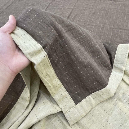 Biancheria da letto minimalista in garza di cotone reversibile - Caffè e giallo - Lenzuolo - Matrimoniale Grande - image 16