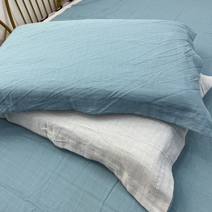Biancheria da letto minimalista in garza di cotone reversibile - image 19