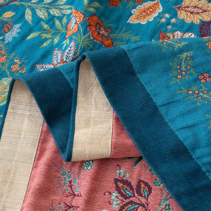 Elegante trapunta reversibile in garza di cotone floreale - image 5