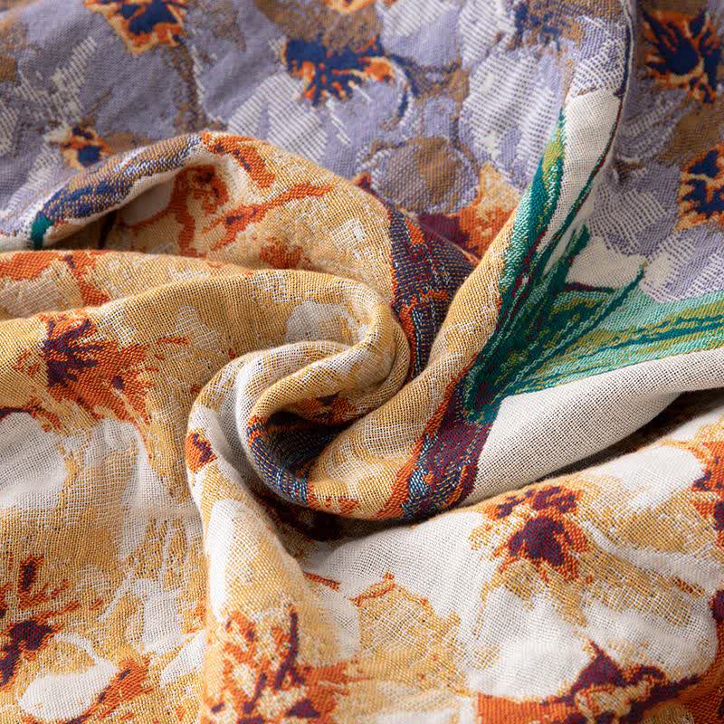 Trapunta reversibile in garza di cotone Dreamy Flower - image 6