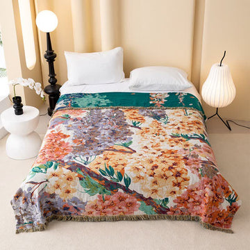 Trapunta reversibile in garza di cotone Dreamy Flower - Matrimoniale Grande - image 0