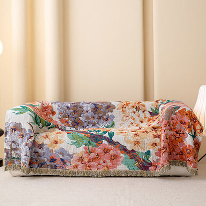 Trapunta reversibile in garza di cotone Dreamy Flower - image 3