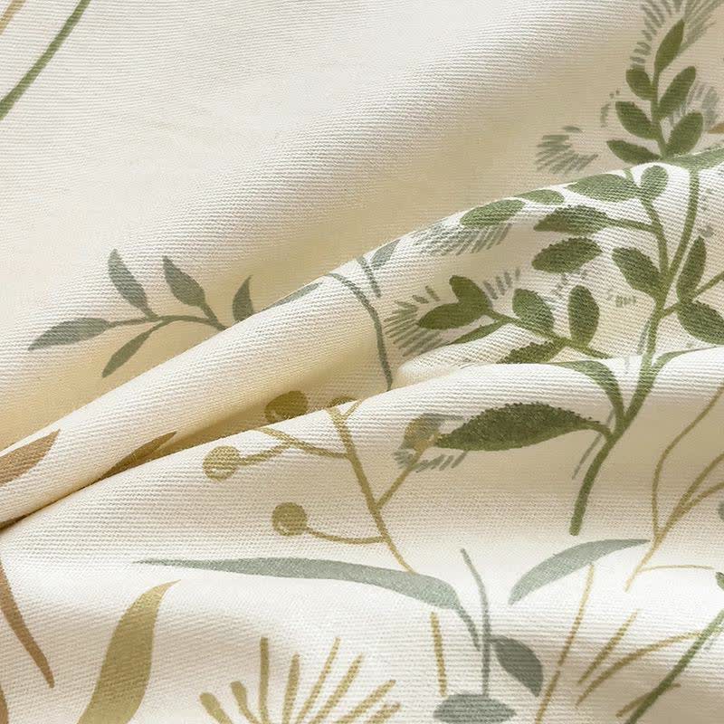 Set di biancheria da letto in cotone con stampa di foglie botaniche - image 8