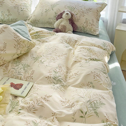 Set di biancheria da letto in cotone con stampa di foglie botaniche - image 6