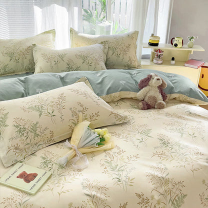 Set di biancheria da letto in cotone con stampa di foglie botaniche - image 7