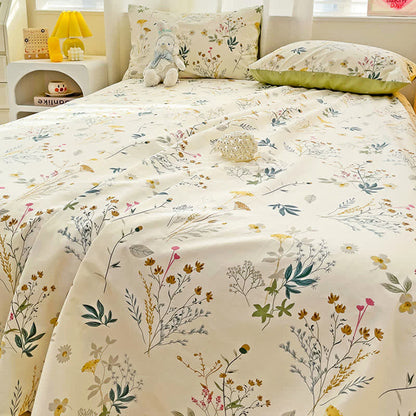 Delicato set di biancheria da letto in cotone con stampa a foglie - image 5