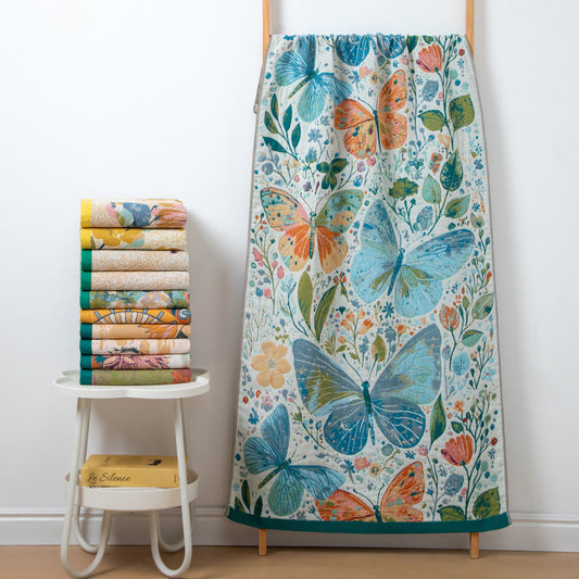 Asciugamano da bagno in garza di cotone assorbente retrò - A - 80cm x 160cm - image 0