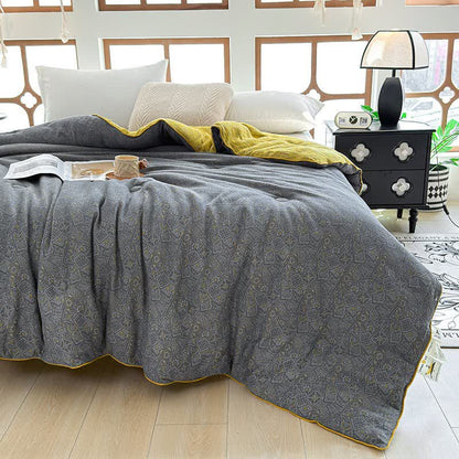 Trapunta in garza di cotone con motivo sottile - image 1