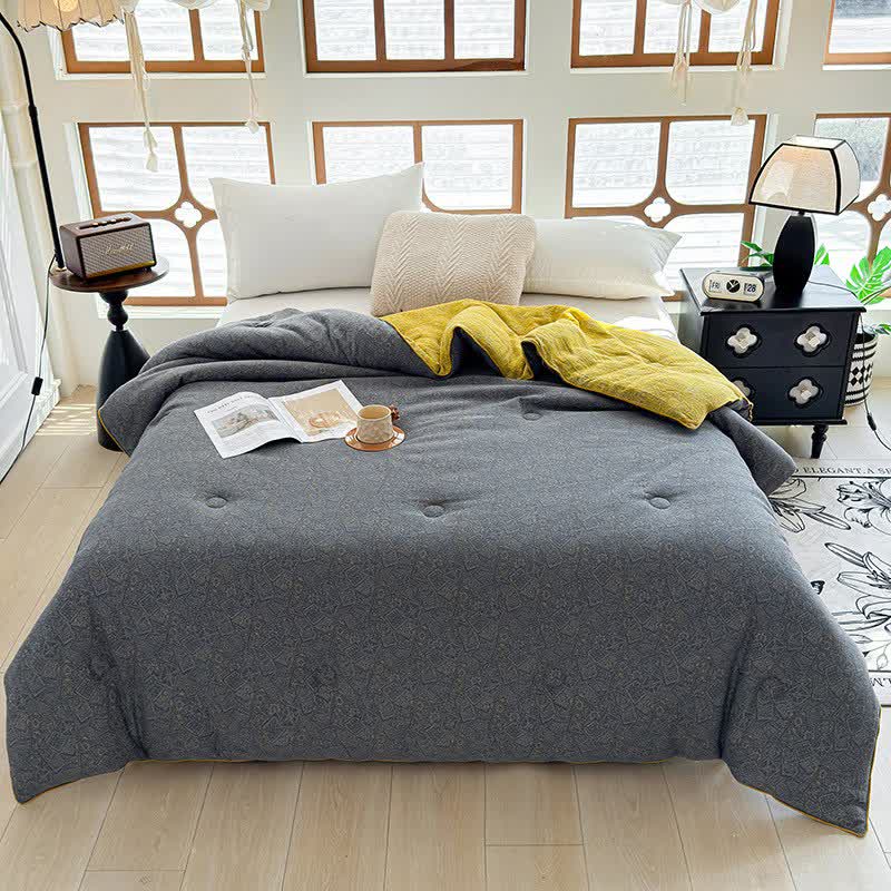 Trapunta in garza di cotone con motivo sottile - Trapunta invernale - Matrimoniale Grande - image 0