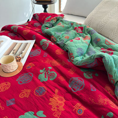 Trapunta in garza di cotone retrò in stile orientale - image 4