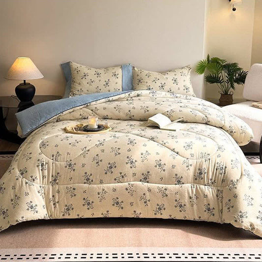 Trapunta reversibile con rose in stile country romantico - Trapunta invernale - Matrimoniale Grande - image 0