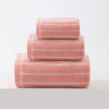 Set di morbidi asciugamani da bagno in puro cotone - Rosa - Set da 3 pezzi - 34 cm x 34 cm+34 cm x 74 cm+70 cm x 140cm - image 10