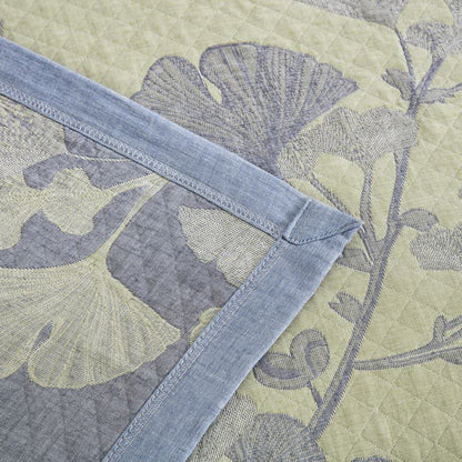 Trapunta reversibile in cotone naturale ispirata al ginkgo - image 10