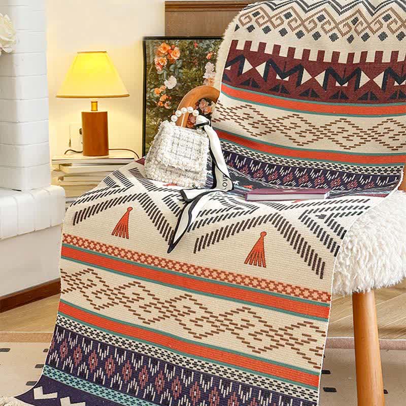Tappetino funzionale Boho Triba in cotone e lino - image 4