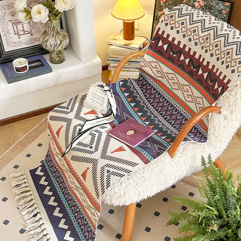 Tappetino funzionale Boho Triba in cotone e lino - image 2