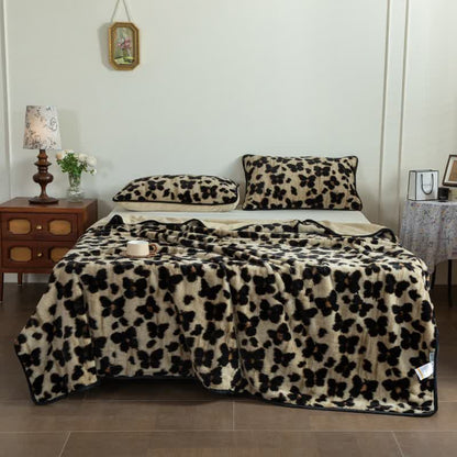 Coperta con lenzuolo con angoli in peluche Art Butterfly - Caffè - 2 federe - 48cm x 74cm - image 6