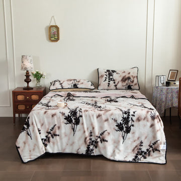 Coperta con lenzuolo con angoli in peluche Branch Leaf - 2 federe - 48cm x 74cm - image 0