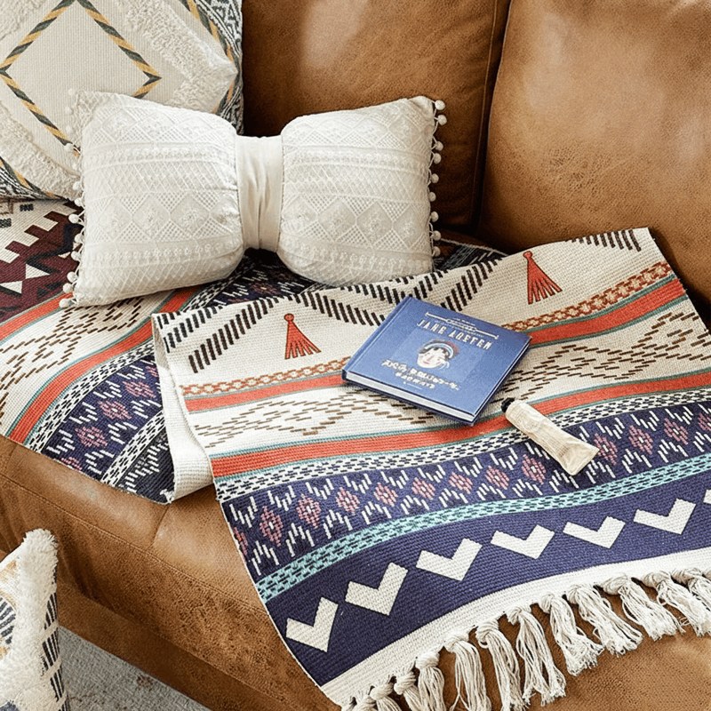 Tappetino funzionale Boho Triba in cotone e lino - image 5