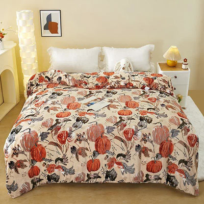 Copripiumino e coperta di peluche a forma di zucca - Matrimoniale Grande - image 0