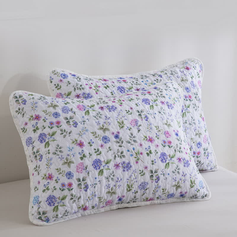 Set copriletto trapuntato in cotone Refresh floreale (3 pezzi) - image 4