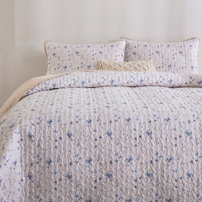 Set copriletto trapuntato floreale Serene Floral (3 pezzi) - image 1