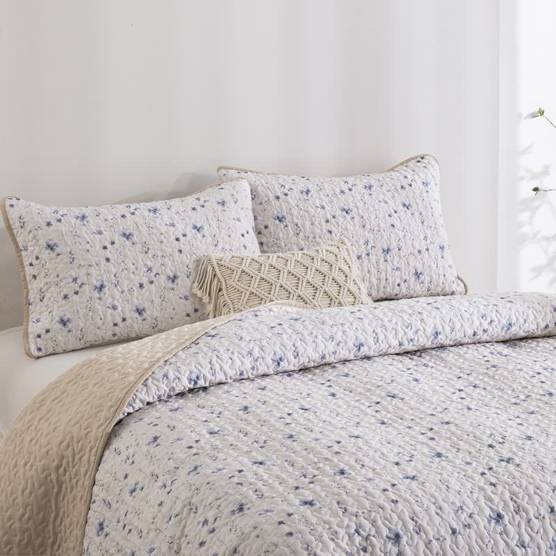 Set copriletto trapuntato floreale Serene Floral (3 pezzi) - image 3