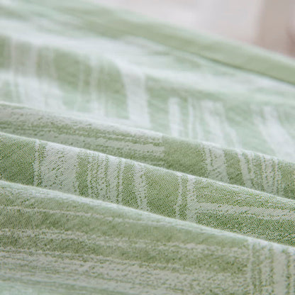 Set copripiumino in cotone a spina di pesce verde (3 pezzi) - image 8