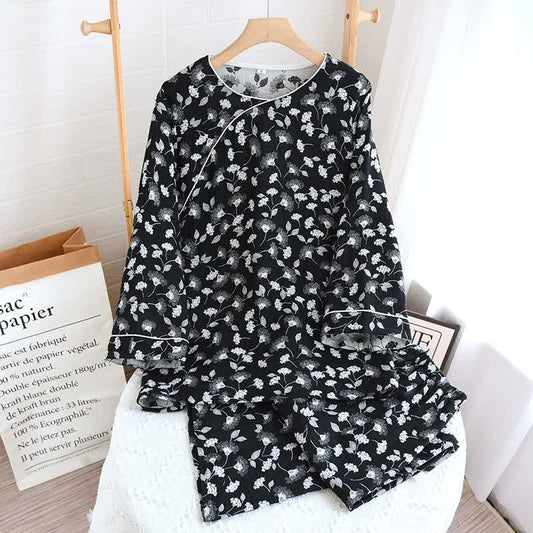 Pigiama in cotone naturale con fiori di albero di seta - Abbigliamento da casa - XL - image 0