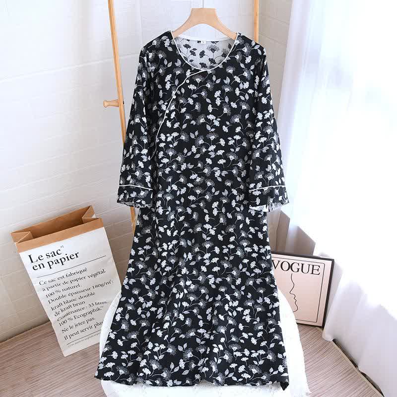 Pigiama in cotone naturale con fiori di albero di seta - Camicia da notte - XL - image 1