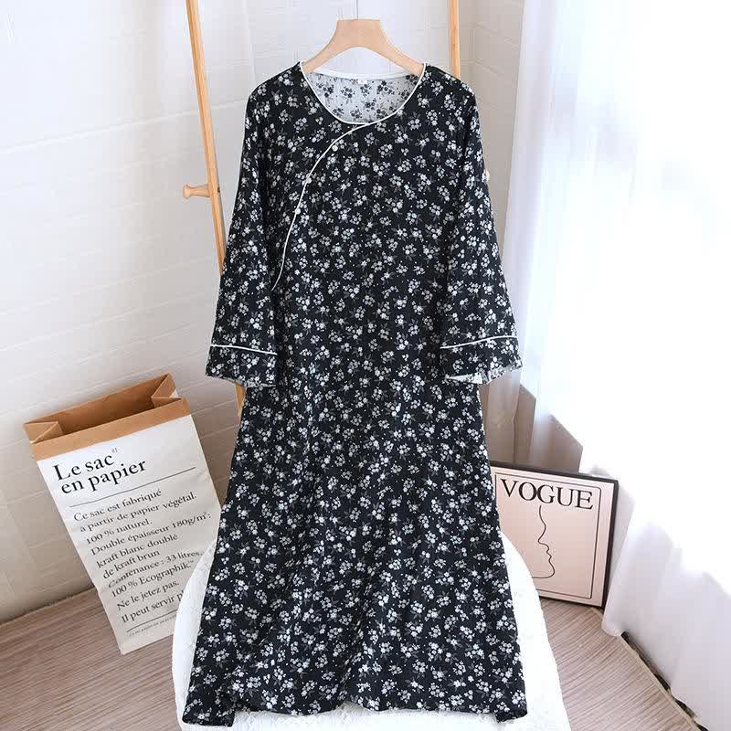 Pigiama in cotone naturale con motivo floreale Pear Blossom - Camicia da notte - XL - image 1