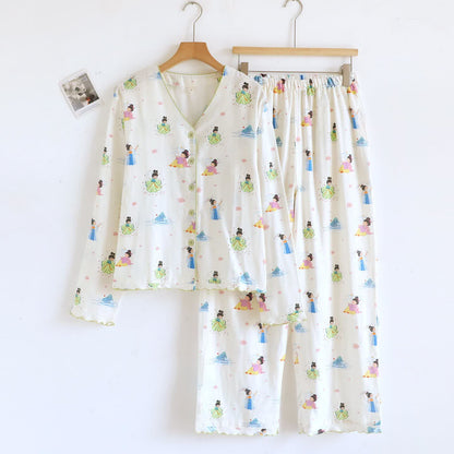 Abbigliamento da casa in garza di cotone con principessa dei cartoni animati orientali - XL - image 0