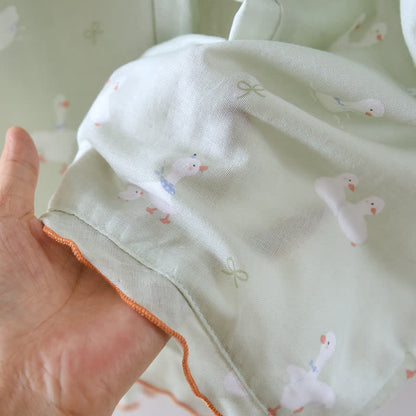 Completo da notte in garza di cotone con motivo a paperella - image 5