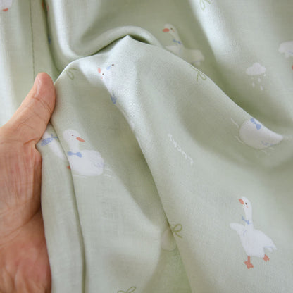 Completo da notte in garza di cotone con motivo a paperella - image 9