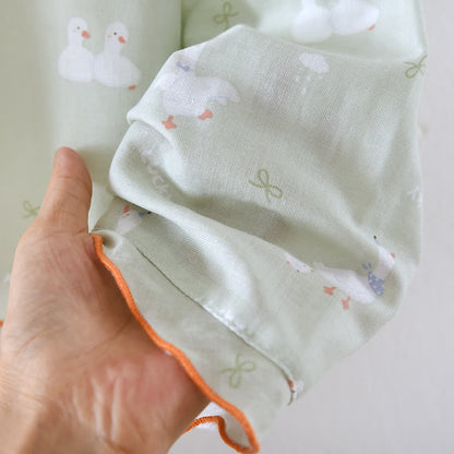 Completo da notte in garza di cotone con motivo a paperella - image 6