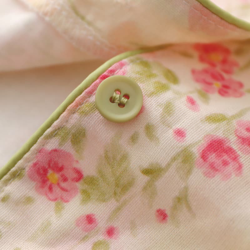 Completo da notte in garza di cotone rosa - image 7