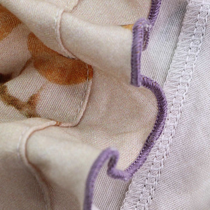 Completo da notte in garza di cotone con foglie e frutta - image 3