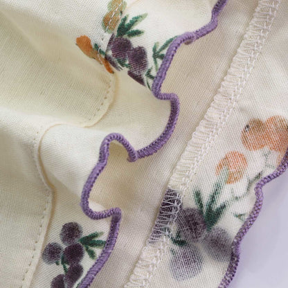 Completo da notte in garza di cotone con frutta nespola - image 3