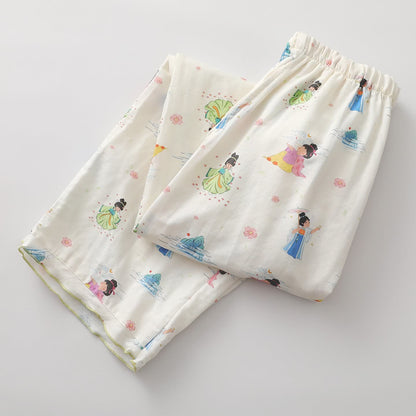 Abbigliamento da casa in garza di cotone con principessa dei cartoni animati orientali - image 6