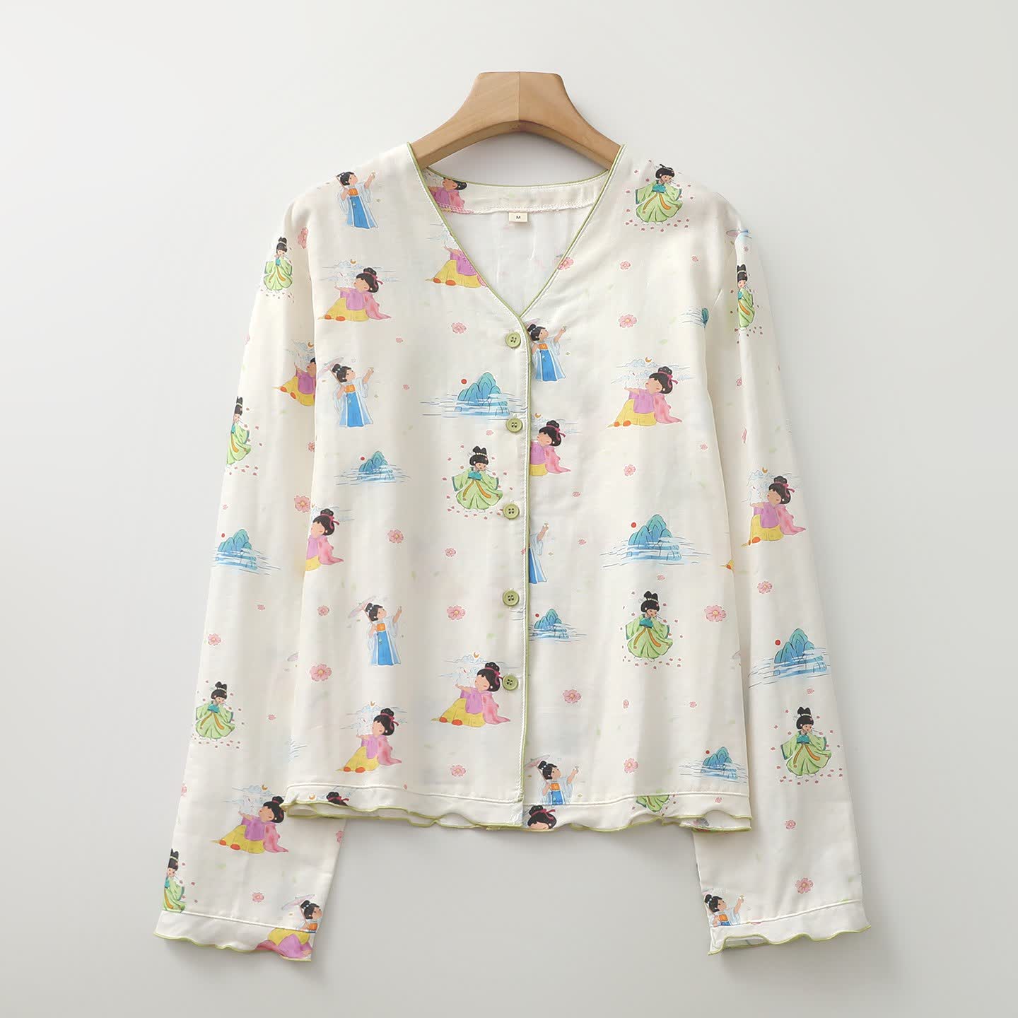 Abbigliamento da casa in garza di cotone con principessa dei cartoni animati orientali - image 3