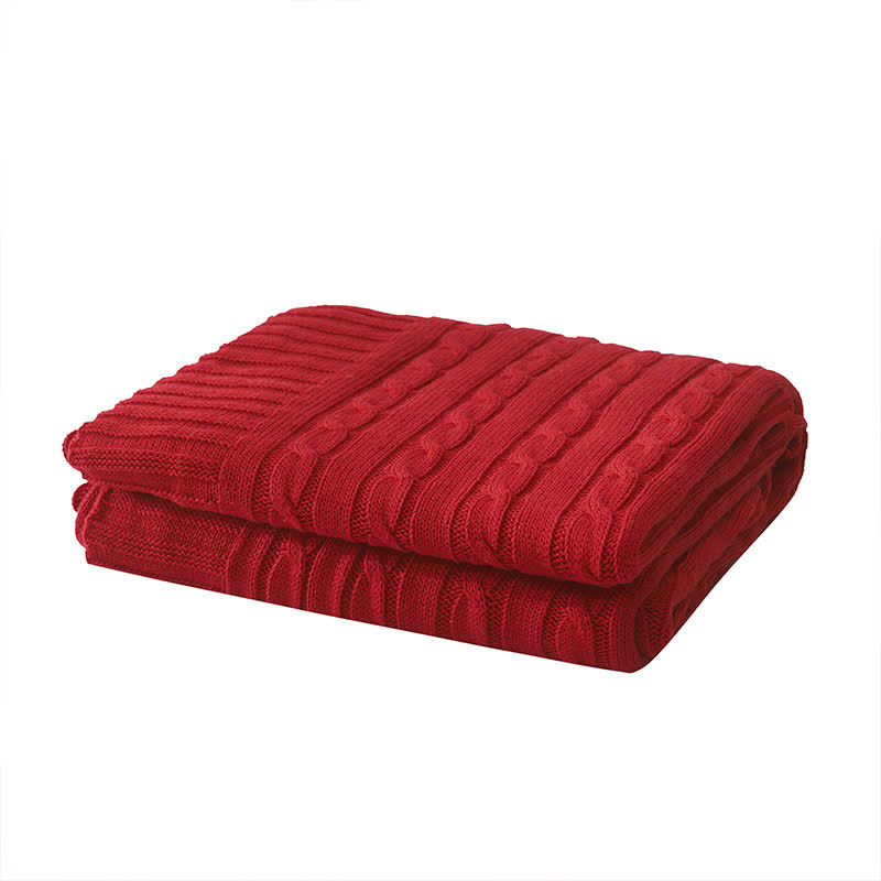 Coperta in maglia di cotone tinta unita Ownkoti per divano - image 7